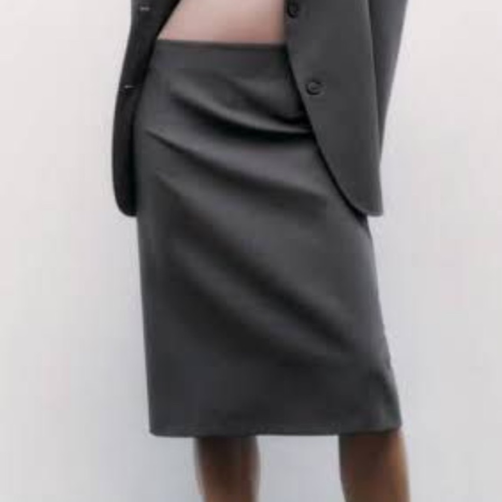 NEW ZARA WOOL BLEND PENCIL SKIRT